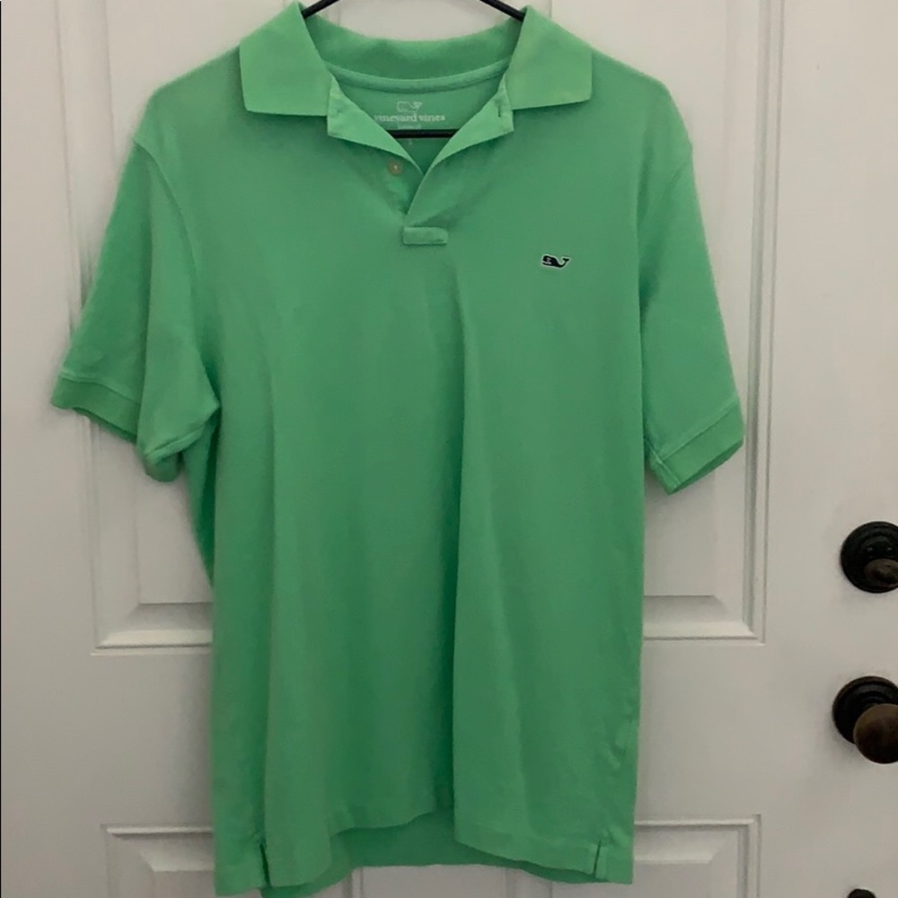 vineyard vine green polo shirt size small